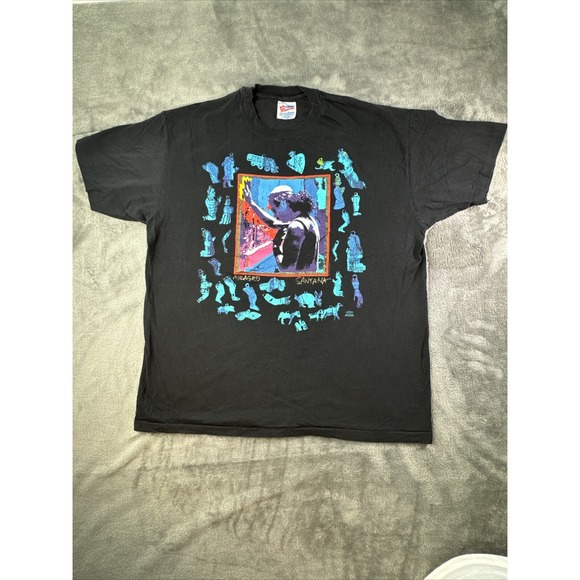 Hanes Other - Vintage 90s Carlos‎ Santana Milagro T Shirt Single Stitch Tour Concert Rock XL